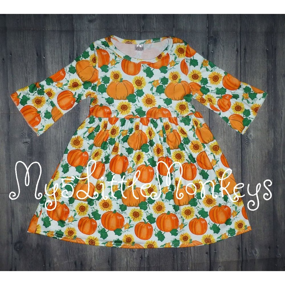 Boutique Girls Pumpkin Patch Dress